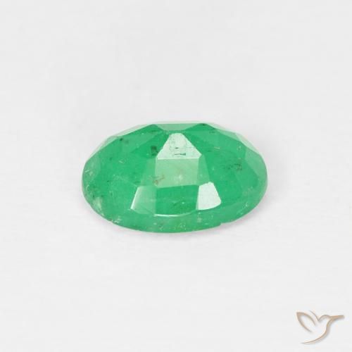 Émeraude Vert moyen naturelle ovale, 0.69 ct, VS-SI