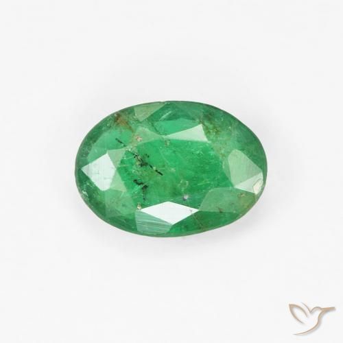0.62ct Naturel Vert jaunâtre Émeraude, ovale, SI