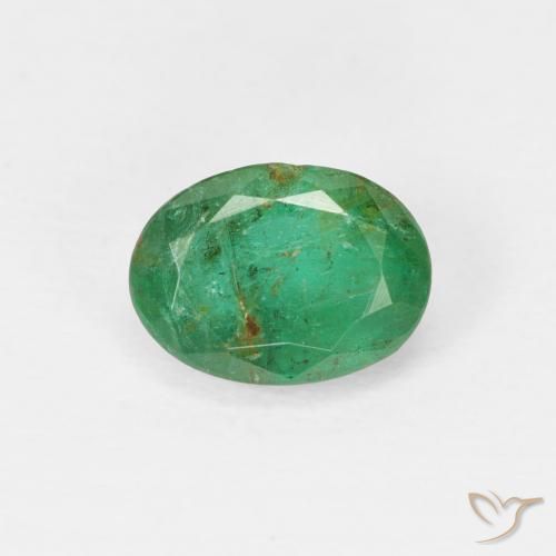 0.83ct Naturel Vert moyen Émeraude, ovale, SI