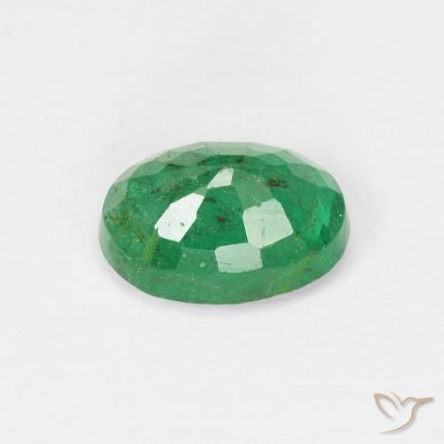Émeraude Vert moyen naturelle ovale, 0.95 ct, SI