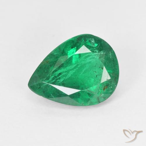 Émeraude Vert foncé naturelle En forme de poire, 1.70 ct, VS