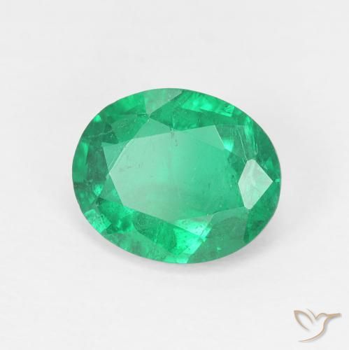 Émeraude Vert chaud naturelle ovale, 1.80 ct, VS