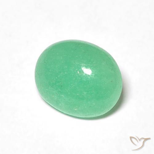 Émeraude Vert clair naturelle ovale, 0.99 ct, Translucide