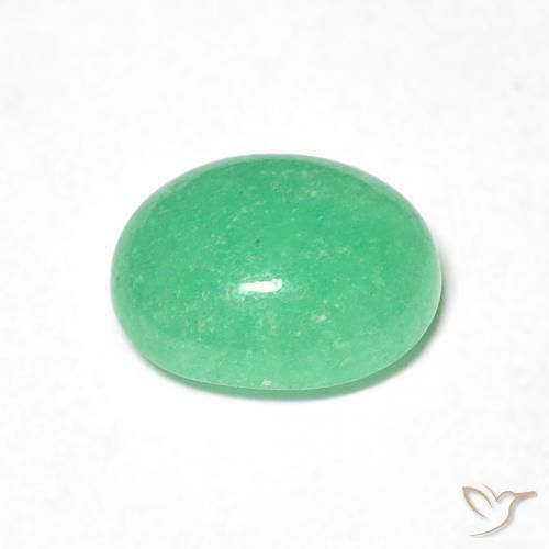 Émeraude Vert clair naturelle ovale, 0.99 ct, Translucide