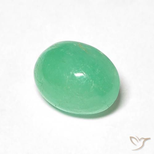 Émeraude Vert clair naturelle ovale, 1.14 ct, Translucide