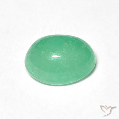 Émeraude Vert clair naturelle ovale, 1.14 ct, Translucide
