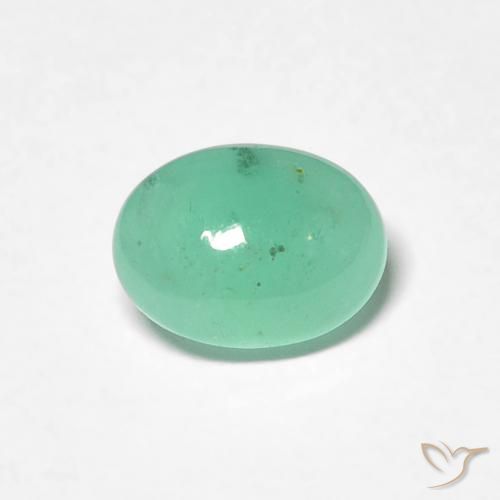 0.77ct Naturel Vert clair Émeraude, ovale, Translucide