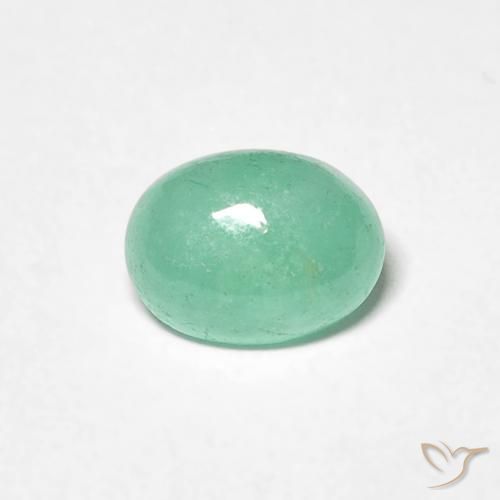 0.71ct Naturel Vert clair Émeraude, ovale, Translucide