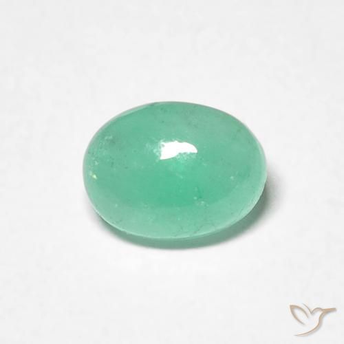 0.82ct Naturel Vert clair Émeraude, ovale, Translucide