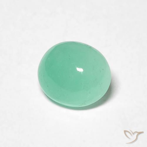Émeraude Vert clair naturelle ovale, 0.62 ct, Translucide