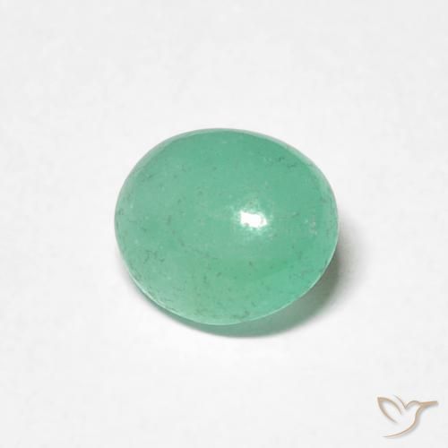 Émeraude Vert clair naturelle ovale, 0.89 ct, Translucide