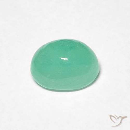 Émeraude Vert clair naturelle ovale, 0.73 ct, Translucide