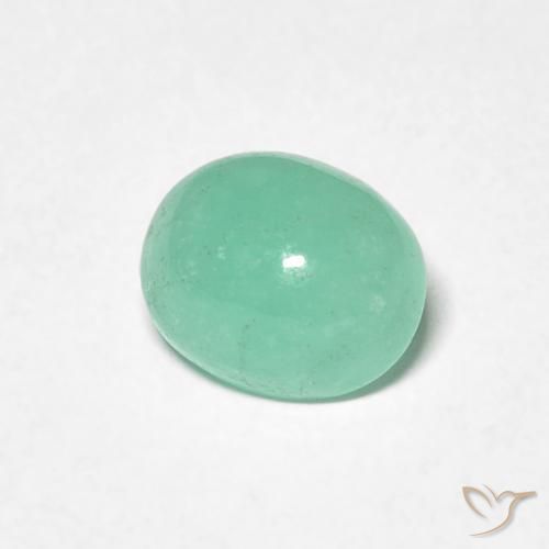 Émeraude Vert pistache naturelle ovale, 1.11 ct, Translucide