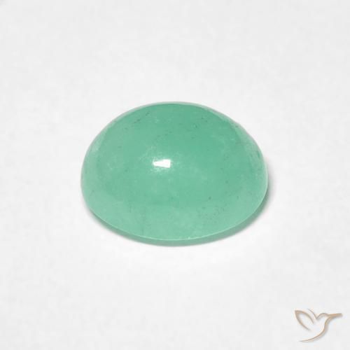 Émeraude Vert pistache naturelle ovale, 1.11 ct, Translucide