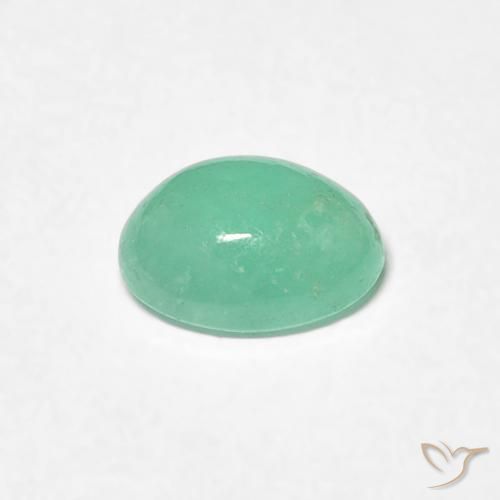 Émeraude Vert pistache naturelle ovale, 0.72 ct, Translucide