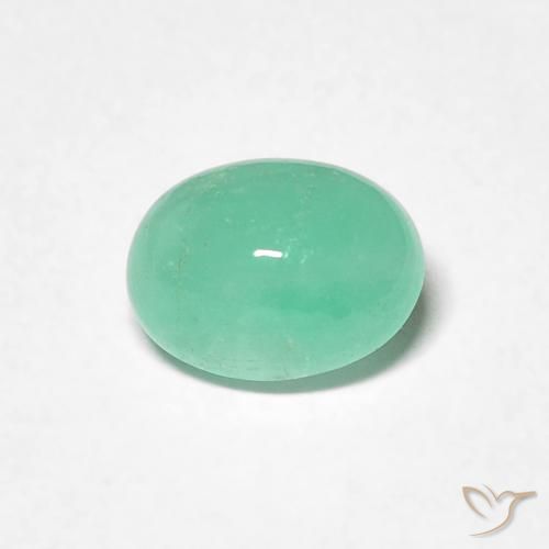 0.74ct Naturel Vert clair Émeraude, ovale, Translucide