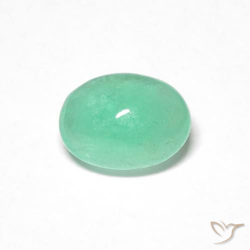 0.45ct Naturel Vert moyen Émeraude, ovale, Translucide