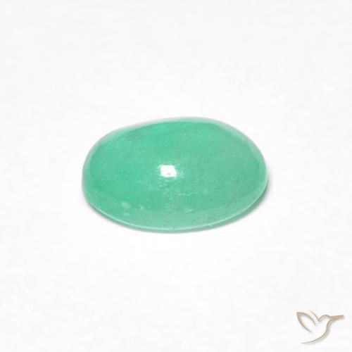 Émeraude Vert moyen naturelle ovale, 0.45 ct, Translucide