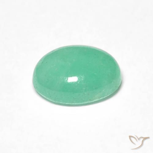 Émeraude Vert pistache naturelle ovale, 0.69 ct, Translucide