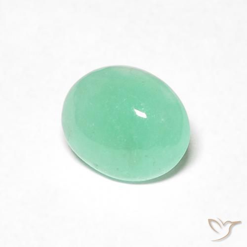 Émeraude Vert menthe léger naturelle ovale, 0.54 ct, Translucide