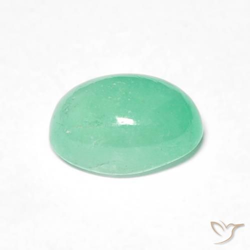 Émeraude Vert clair naturelle ovale, 0.83 ct, Translucide