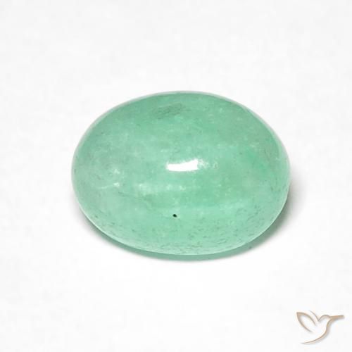0.90ct Naturel Vert clair Émeraude, ovale, Translucide