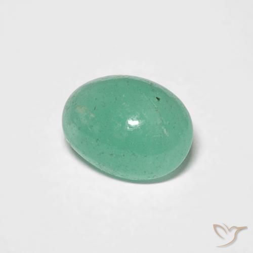 Émeraude Vert clair naturelle ovale, 0.75 ct, Translucide