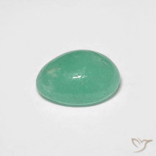 Émeraude Vert clair naturelle ovale, 0.75 ct, Translucide