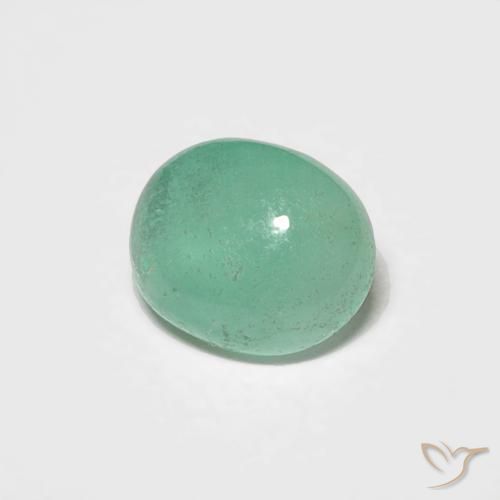 Émeraude Vert pistache naturelle ovale, 0.67 ct, Translucide