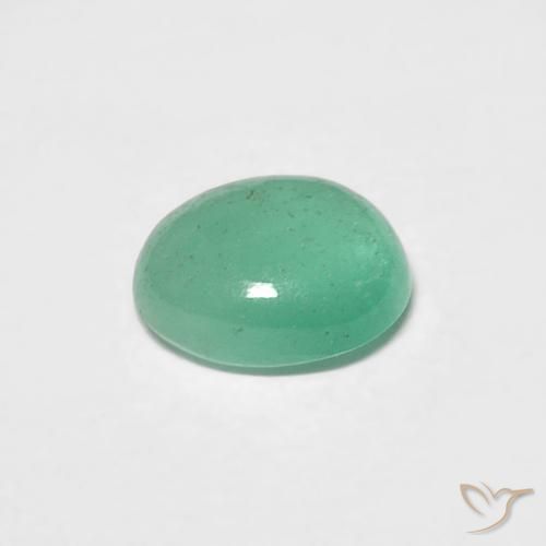 Émeraude Vert pistache naturelle ovale, 0.67 ct, Translucide