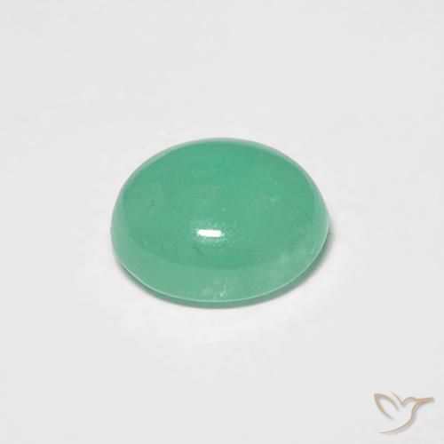 Émeraude Vert clair naturelle ovale, 0.70 ct, Translucide