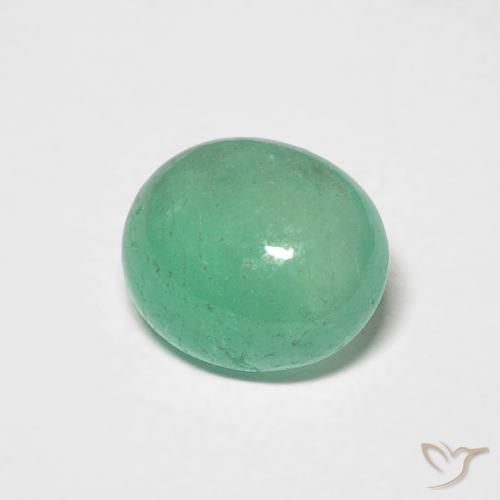 Émeraude Vert pistache naturelle ovale, 0.97 ct, Translucide