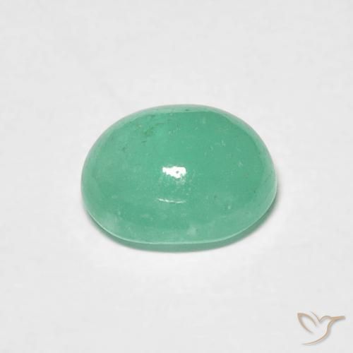 Émeraude Vert clair naturelle ovale, 0.97 ct, Translucide