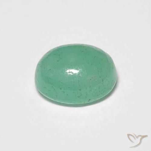 Émeraude Vert clair naturelle ovale, 0.78 ct, Translucide
