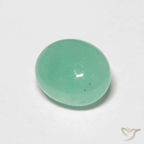 Émeraude Vert pistache naturelle ovale, 0.75 ct, Translucide