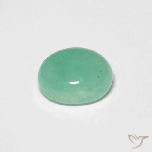 Émeraude Vert pistache naturelle ovale, 0.75 ct, Translucide