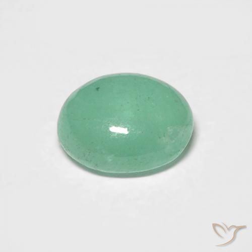 Émeraude Vert pistache naturelle ovale, 0.72 ct, Translucide