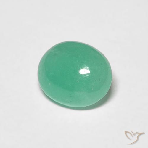 Émeraude Vert menthe intense naturelle ovale, 0.62 ct, Translucide