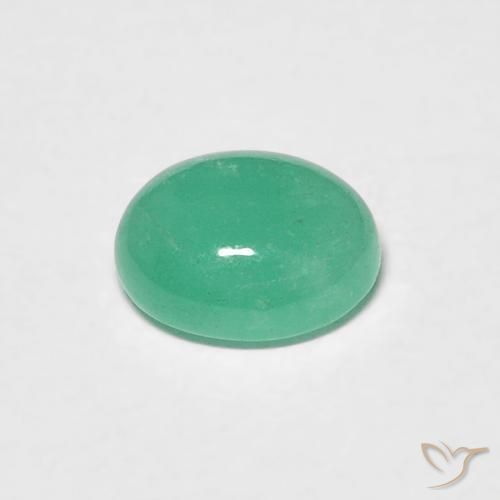 Émeraude Vert menthe intense naturelle ovale, 0.62 ct, Translucide