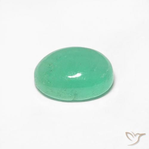 Émeraude Vert pistache naturelle ovale, 0.57 ct, Translucide