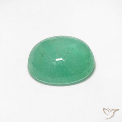 Émeraude Vert clair naturelle ovale, 0.35 ct, Translucide
