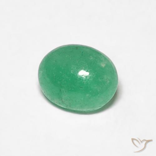 Émeraude Vert clair naturelle ovale, 0.35 ct, Translucide