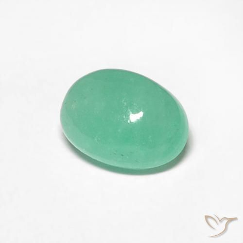 Émeraude Vert clair naturelle ovale, 0.56 ct, Translucide