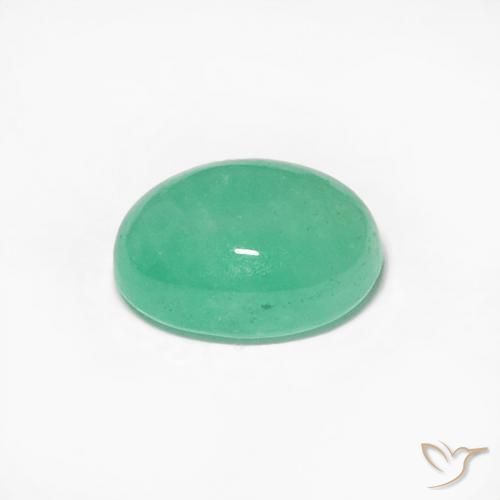 Émeraude Vert clair naturelle ovale, 0.56 ct, Translucide