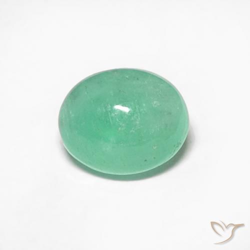 0.44ct Naturel Vert clair Émeraude, ovale, Translucide