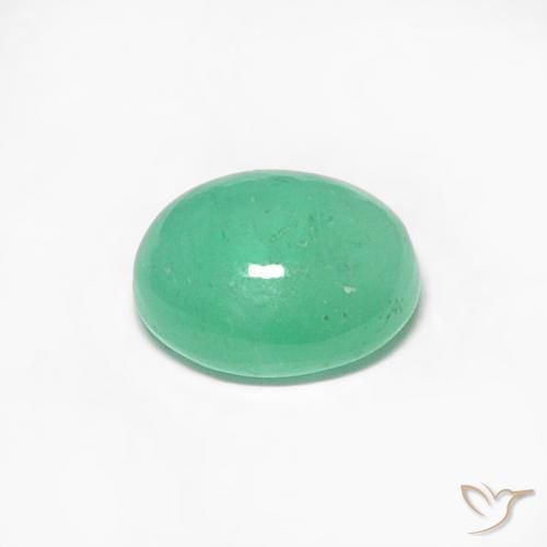 Émeraude Vert clair naturelle ovale, 0.44 ct, Translucide