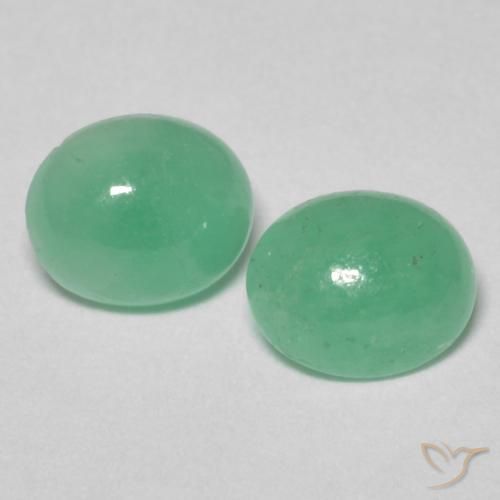 1.25ctw Naturel Vert clair Émeraude, ovale, Translucide