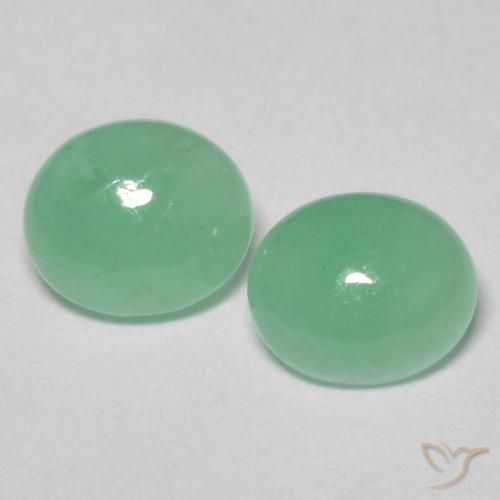 1.11ctw Naturel Vert clair Émeraude, ovale, Translucide