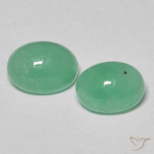 1.79ctw Naturel Vert clair Émeraude, ovale, Translucide