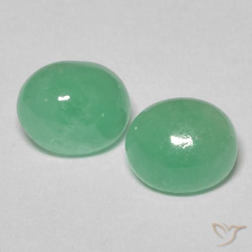 1.64ctw Naturel Vert pistache Émeraude, ovale, Translucide